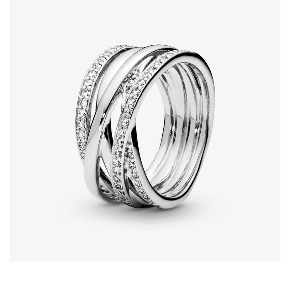 Pandora Sparkling & Polished Lines Ring